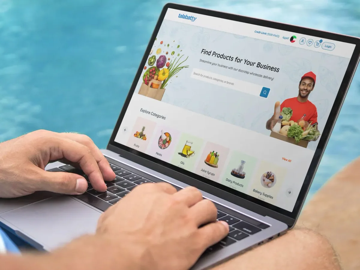 Talabatty wholesale grocery ordering interface